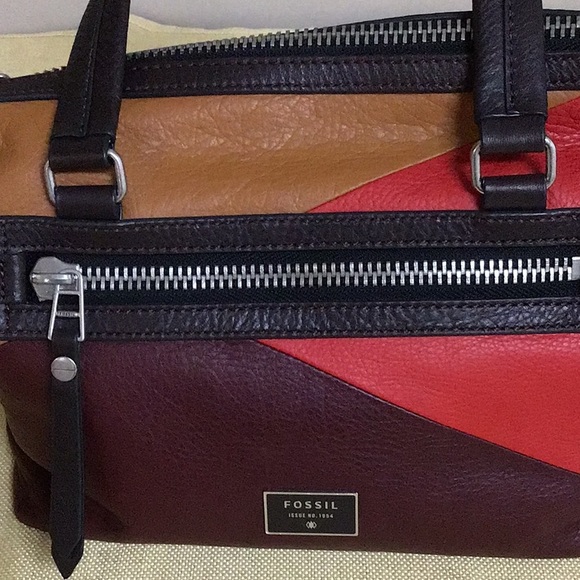 Women’s Fossil Multicolor Leather Handbag - Picture 3 of 12